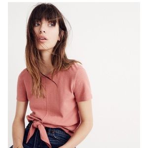 Madewell texture & thread modern tie-front top